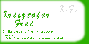 krisztofer frei business card